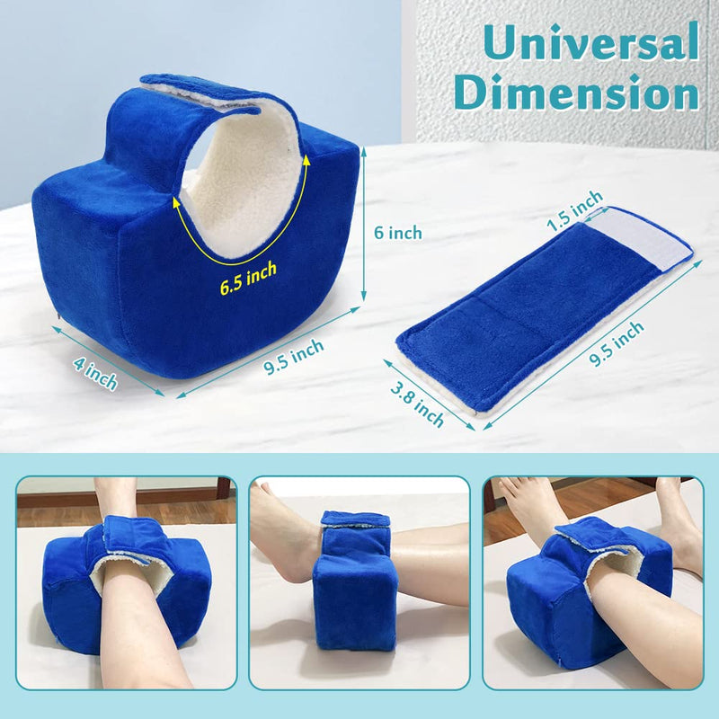 Foot Elevation Pillow Post Surgery Ankle Heel Protector for Pressure Sores Leg elevation Feet Pillow for Swelling Bed Sore Pressure Ulcer Cushion Ankle Support Foot Cradle Surgery Recovery Supplies Blue-1pc