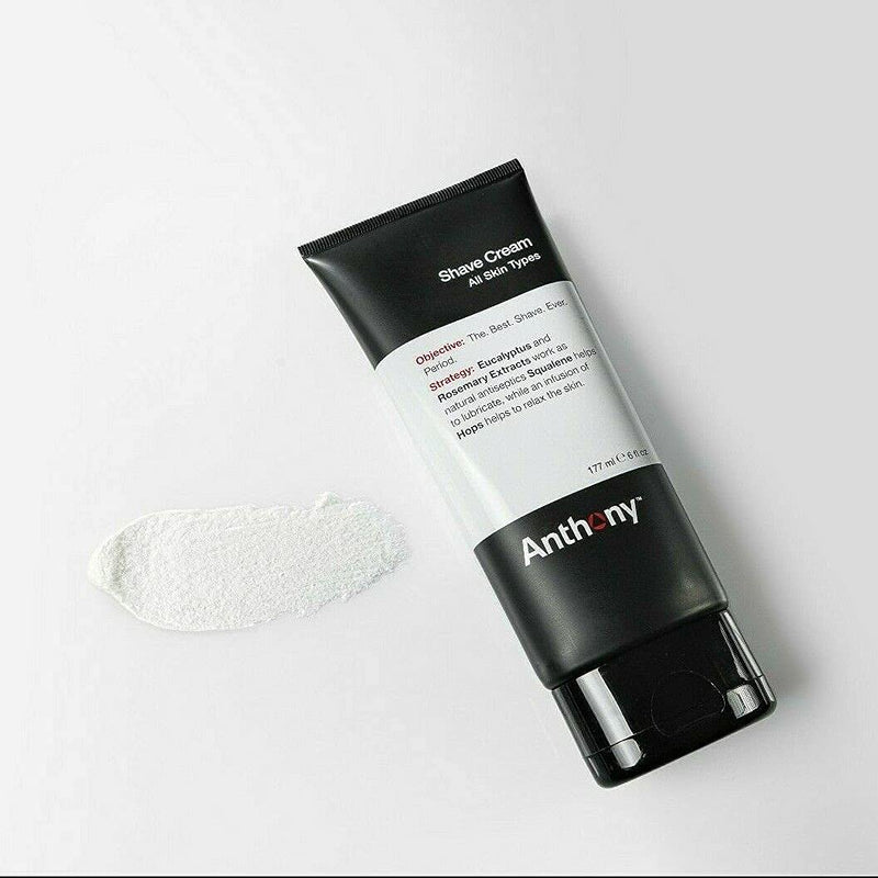 [Australia] - Anthony Shaving Cream Mens Sensitive Skin: Squalane, Eucalyptus, Spearmint and Rosemary Extracts, Help Soothe, Refresh, Cool, and Condition Your Skin for Shave 6 Fl Oz 2 Pack 6 Ounce (Pack of 2) 
