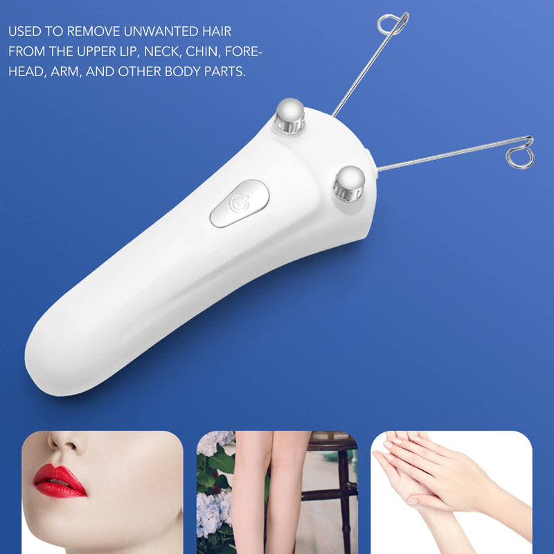 [Australia] - Threading Hair Removal for Women LED Light Electric Ladies Thread Hair Remover,Threader Machine Epilator for Fine Hairs on Face, Upper Lip, Arms 
