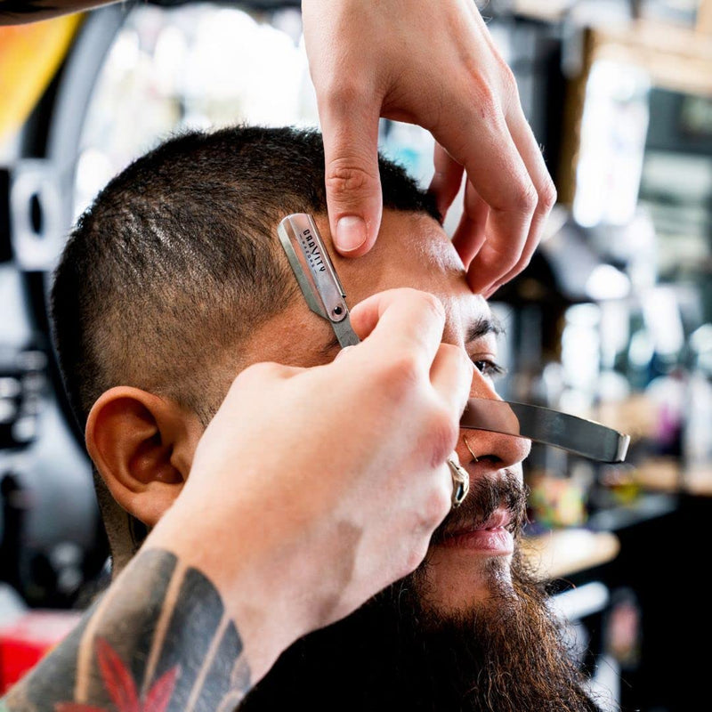 [Australia] - Professional Straight Razor - Minimal Exposure Straight Razor Kit with 10 Gravity Premium Blades, .5mm Exposed (Chicago) Chicago 