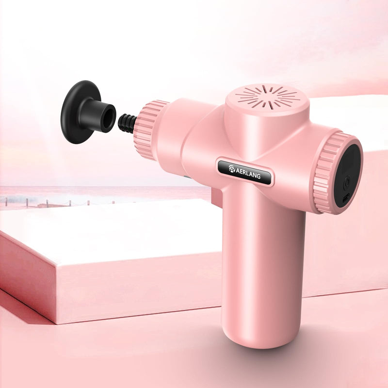 [Australia] - AERLANG Mini Massage Gun-Pink，Muscle Deep Tissue Massager Gun, Handheld Percussion Massager, Portable Quiet Massage Gun with Carry Case for Home Office Gym Motehr Day Gifts for Women Men Her Pink 