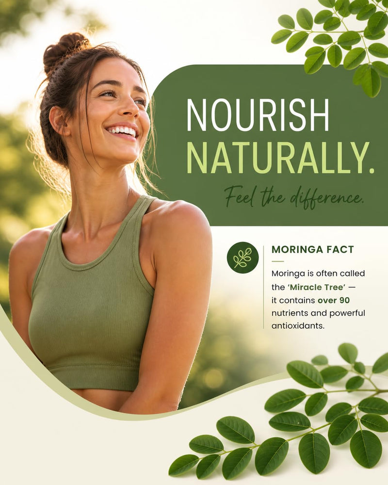 Moringa Gummies – Premium 3000mg Superfood, Vegan & Sugar Free, Immune & Energy Support, Antioxidant Rich, Gluten Free, Non-GMO, Lemon Flavor, 60 Gummies