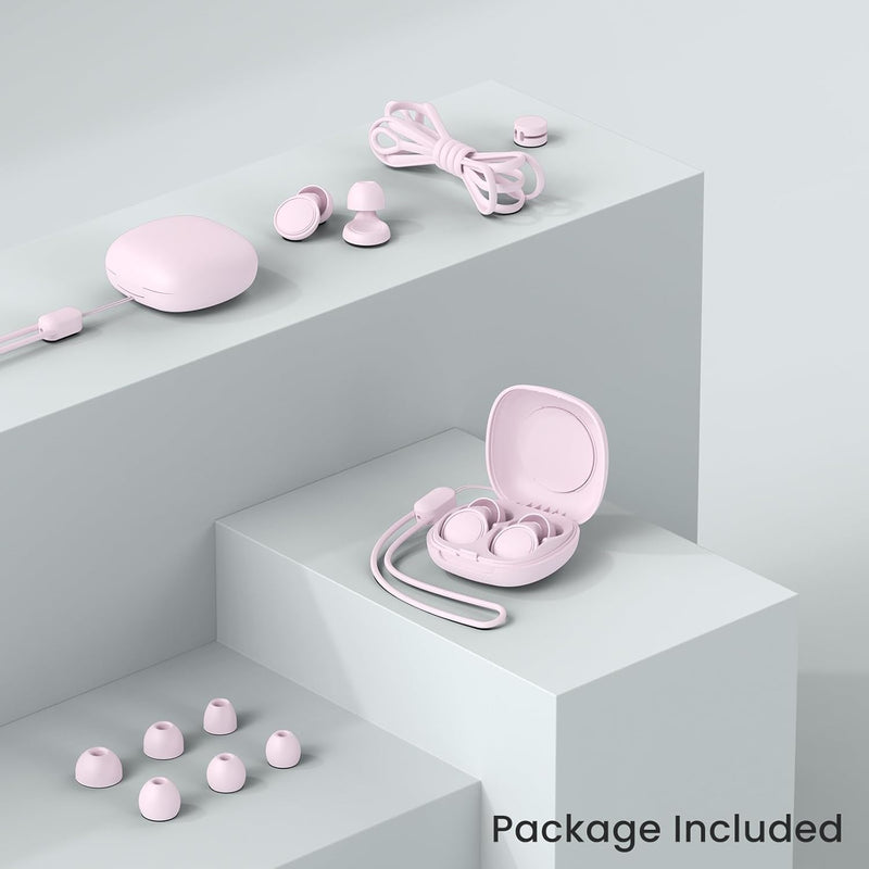 [Australia] - Earplugs for Sleeping Noise Cancelling, Reusable Ear Plugs– Super Soft, Silicone Ear Plug, for Sleeping 2 Pairs(S/L), Swimming, Snoring, Concerts, Work, Noisy Places (Pink) Pink 