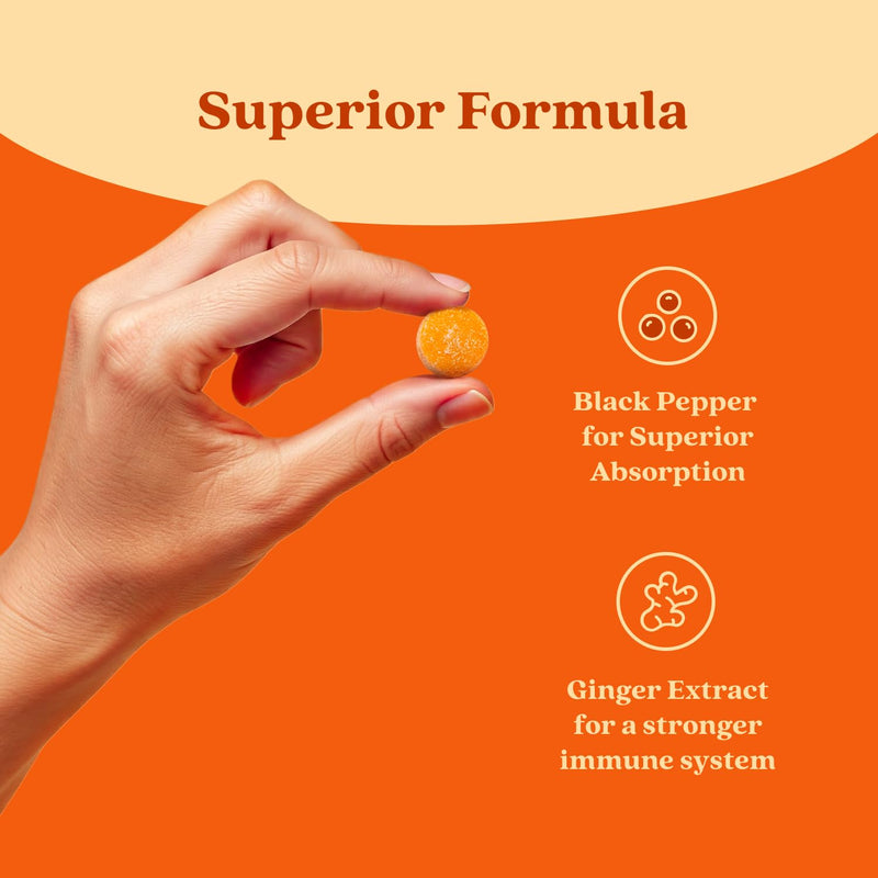 [Australia] - BeLive Turmeric Curcumin with Black Pepper & Ginger - 500 mg of Turmeric and Ginger Supplement for Immune Support, Healthy Skin, and Mobility - Tropical Flavor | 60 Count 60 Count (Pack of 1) 