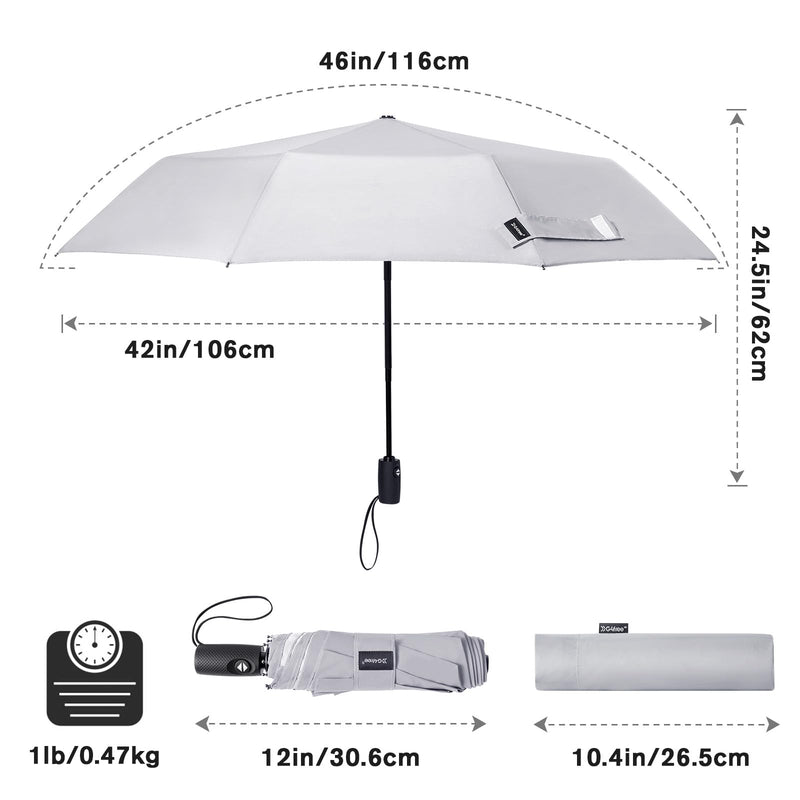 G4Free UPF 50+ UV Protection Windproof Sun Blocking Umbrella Large Compact Windproof Golf Umbrella for Rain Oversized Auto Open Close Folding Travel Golf Umbrella
