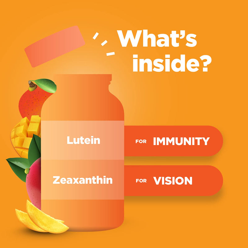 [Australia] - Lutein & Zeaxanthin Eye Health Supplement for Adults - Delicious Vegan Eye Vitamins Lutein and Zeaxanthin Gummies - Lutein 20mg Per Serving for Vision Clarity Dry Eye Relief and Blue Light Support Adult 