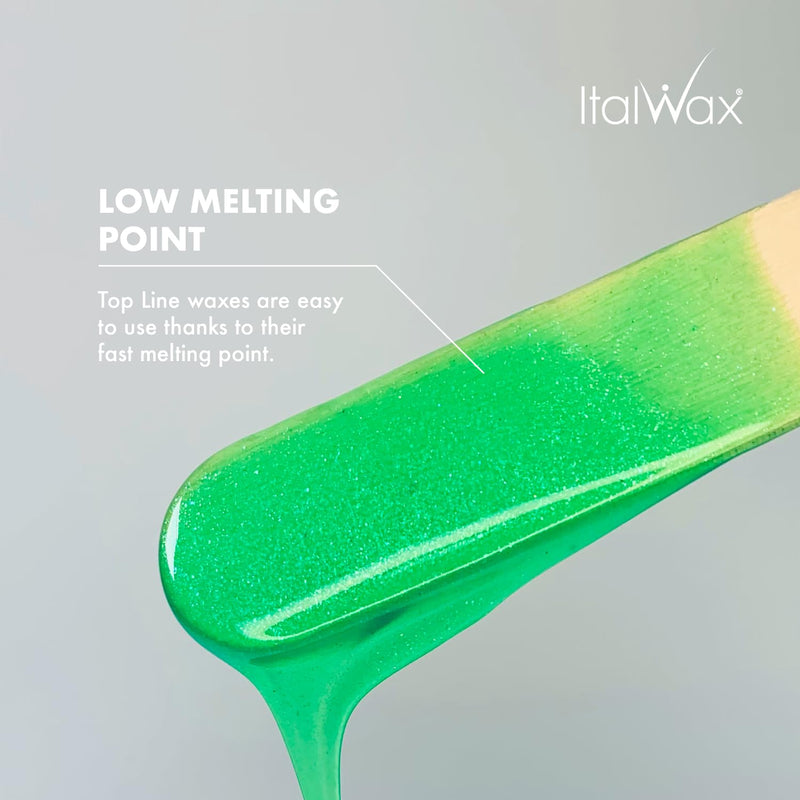 [Australia] - Italwax Top Line Emerald - 750g / 1.65lb - Hard wax beads for hair removal - Scent free - Synthetic formulation ideal for sensitive skins - Recommended for the Bikini Area and Armpits 