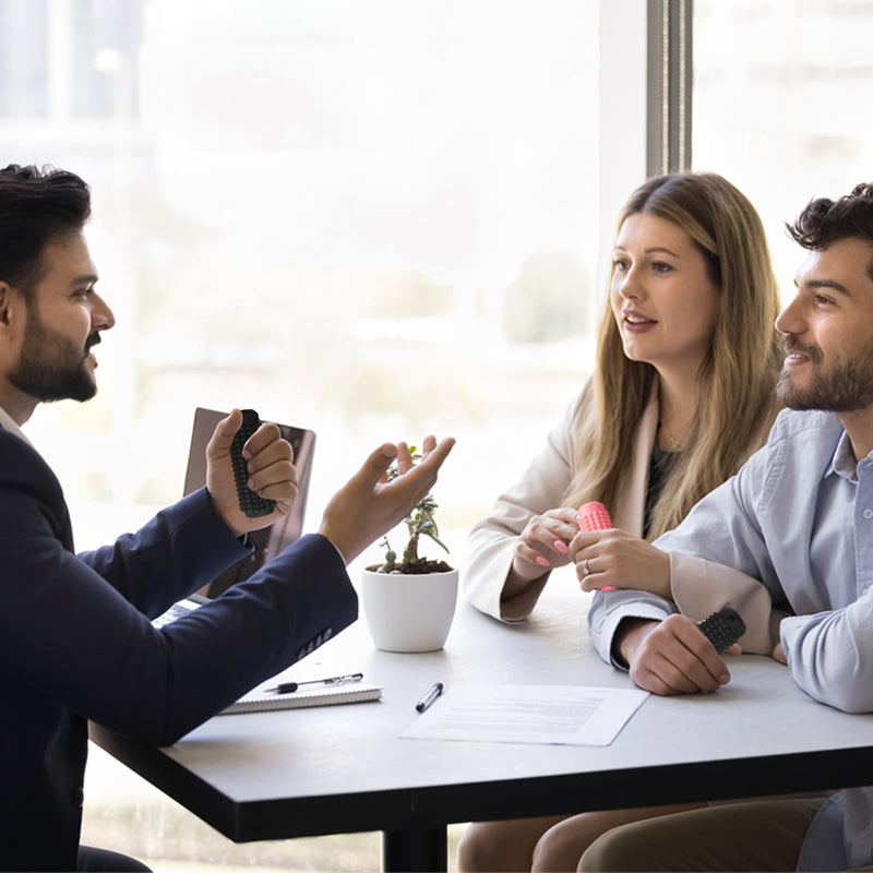 [Australia] - 2 Pack Little Ouchies Pain Relief for Adults, 3D Printed Keychain Sensory for Stress Relief & Focus, Office Workers Gifts for Men (Black & Pink) (2) 2pcs 