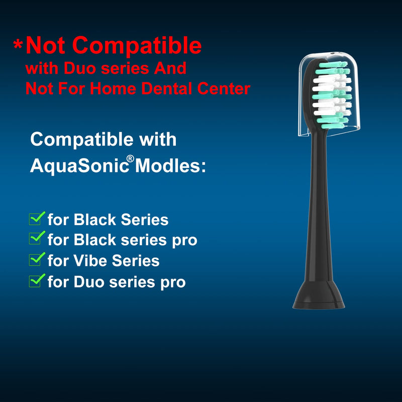 [Australia] - Replacement Toothbrush Heads 10 Pack for AquaSonic Black Series and Vibe Series Electric Toothbrush 