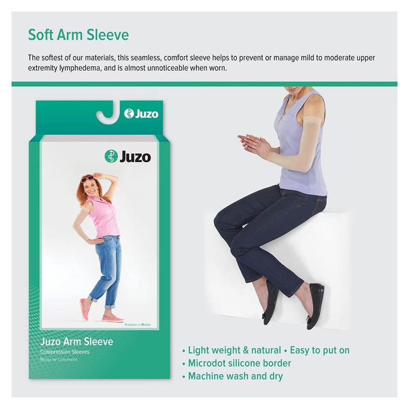 [Australia] - Juzo 20-30 mmHg, Soft, Sleeve, Max, Regular, Silicone, Beige, Size: II (2001MXCGRSB-II) 2 