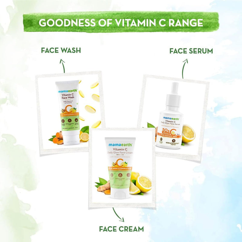 Mamaearth Vitamin C Daily Glow Face Serum | 0.34 Fl Oz (10ml)