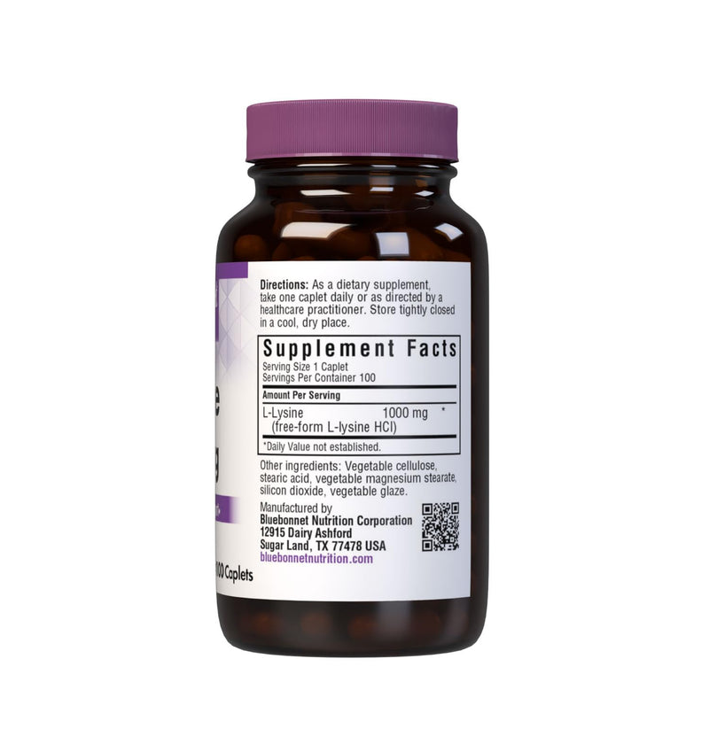 [Australia] - Bluebonnet L-Lysine 1000 mg Caplets, 100 Count 