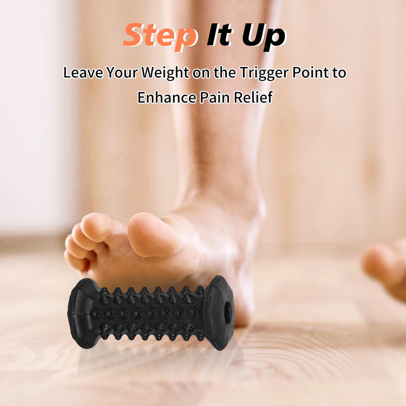 [Australia] - Plantar Fasciitis Relief,Foot Roller,Foot Massager Roller for Arch and Heel Pain Relief,Care for Plantar Fasciitis,Deep Tissue Muscle Massage,Portable Reflexology Tool Black 