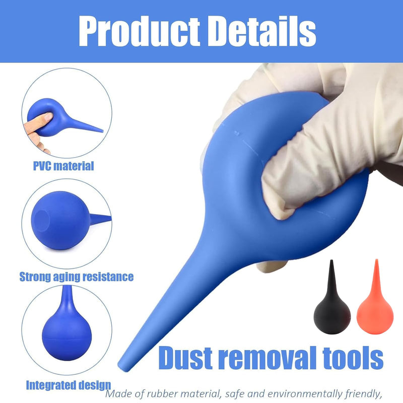 [Australia] - 3 Pcs Hand Bulb Ear Syringes, Professional Soft Reusable Rubber Suction Ear Syringe Ball, Manual Fluid Suction Device Ear Washing Squeeze Bulb for Adults 