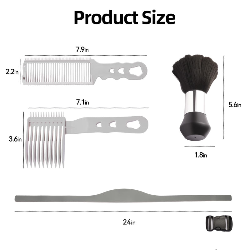 [Australia] - 4PCS Fade Comb Tool Set, Self Haircut Kit for Men Haircut Gradient Hair Comb Compatible with All Clipper,for Home,Salon,School Use (Black/Grey) 