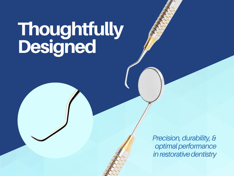 [Australia] - ARTMAN INSTRUMENTS Dental Hygienist Tool Kit (10 PCs) – Includes Mirror, Probe, Tweezer, Scalers, Pocket Probe, Curettes – Prophylaxis Teeth Cleaning Set, Autoclavable, with Sterilization Cassette 