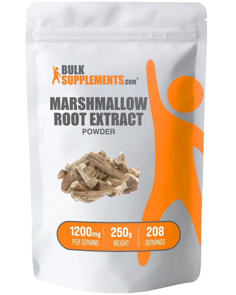 BulkSupplements.com Marshmallow Root Extract Powder - Marshmallow Root Supplement, Marshmallow Extract - Herbal Supplement, Gluten Free, 1200mg per Serving, 250g (8.8 oz) (Pack of 1) 8.8 Ounce (Pack of 1)