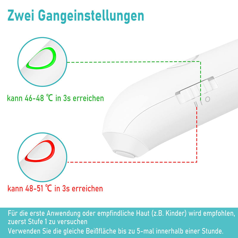 [Australia] - USB mosquito bite heat pen, insect bite healer, rechargeable for treating mosquito bites, relieves itching and swelling, chemical-free electronic bite healer, small and handy 