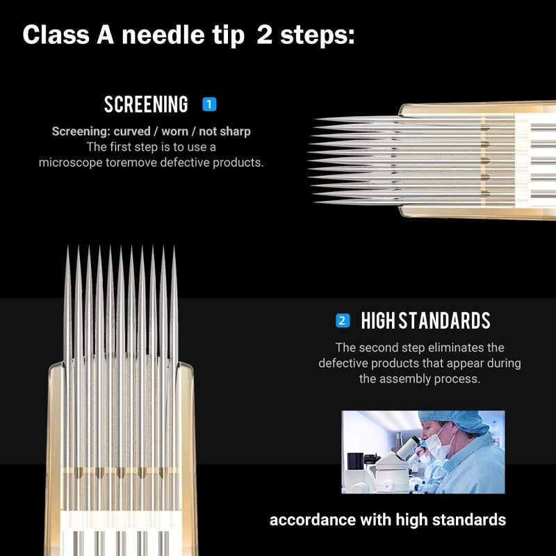 [Australia] - Ambition Premium #12 Standard 7RL Disposable Tattoo Needles Cartridges Supply 7 Round Liner 20Pcs for Professionals and Beginners Tattoo Artists 1207RL 