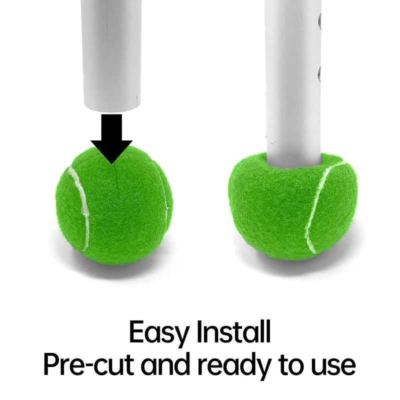 [Australia] - Magicorange 4 PCS Precut Walker Tennis Balls for Furniture Legs and Floor Protection, Heavy Duty Long Lasting Felt Pad Glide Coverings (Grey) Grey 