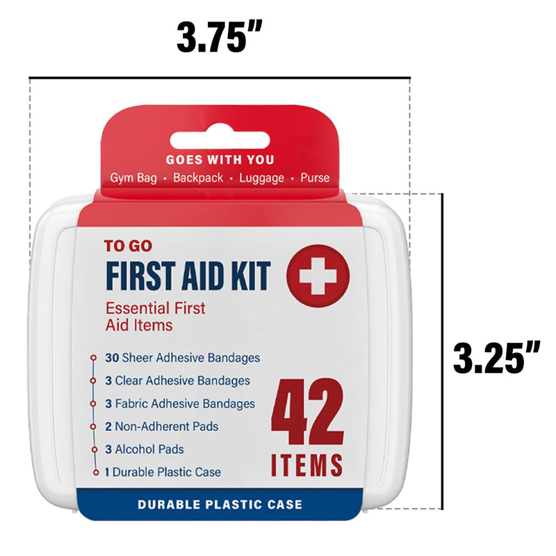 [Australia] - 500 Piece Mini First Aid Kit for Home, Car, Office, Outdoors, Travel Size Small First Aid Kits with Adhesive Bandages and Pads - Bulk First Aid Supplies in Compact & Lightweight Case (12 Pack) 500 Pieces [12 Pack] 