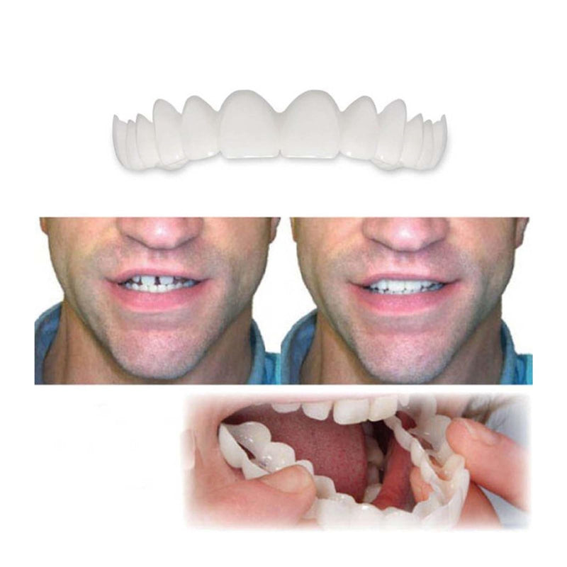 2 Pairs, Temporary Nature and Comfortable to Regain Confident Smile, Men's and Women's Temporary Confident Smile(White) White