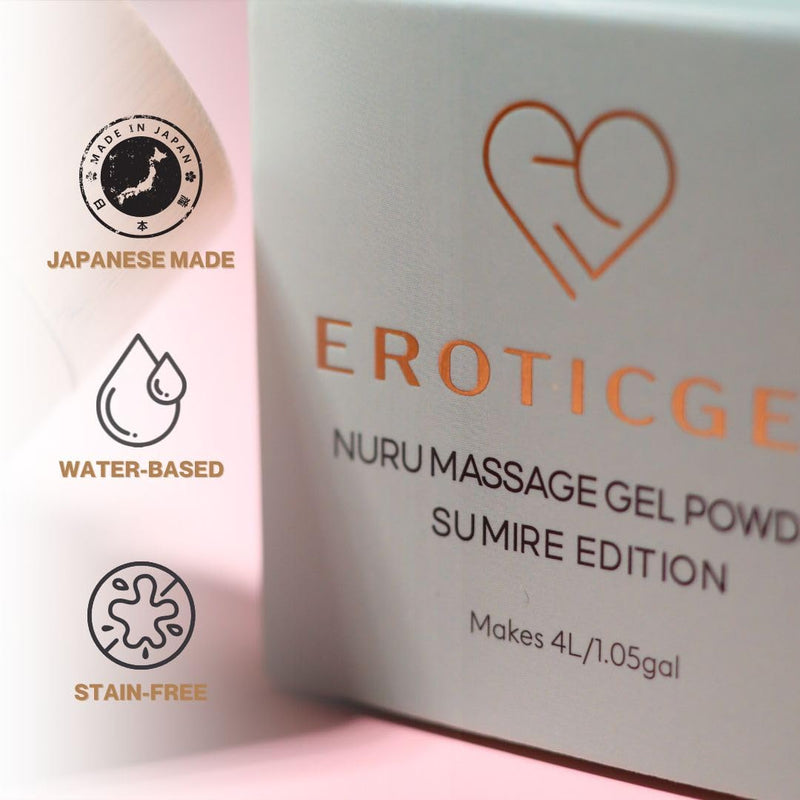 Japanese Nuru Massage Gel Powder Sumire 40g, Aloe, Gift Jar, Makes 1.05 Gal | Nori seaweed & aloe vera, made in Japan. Vegan, fragrance free, water based, non-sticky. Makes up to 1.05 gallons