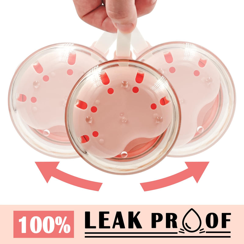 [Australia] - Denture Case & Cup, Travel Retainer Case with Mirror, No-Leak False Teeth Cleaning Container: Full & Partial Dentures Soaking, Denture Bath Holder for Mouth Guards, Braces, Aligners (Pink) Pink 