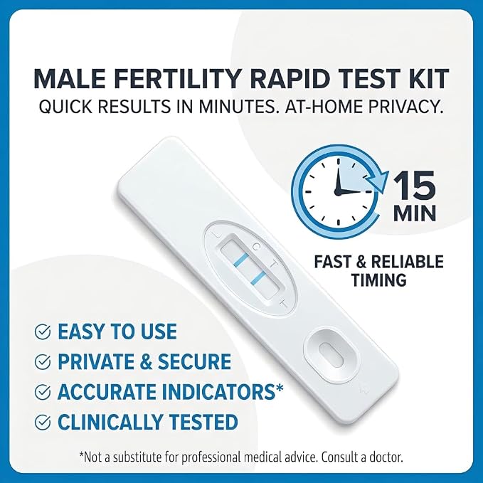 Male Fertility Home Test Kit for Men-Trak Plus Male Fertility Testing System- Easy to Read Results, Over 98% Accurate - Shows Normal or Low Sperm Count