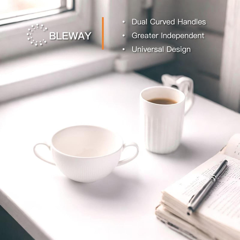 Two Handle Cup, Living Aid, Tremors, Weaker grip, Arthritis, Health Conditions, Disabilities, Dual handle 250 ml S