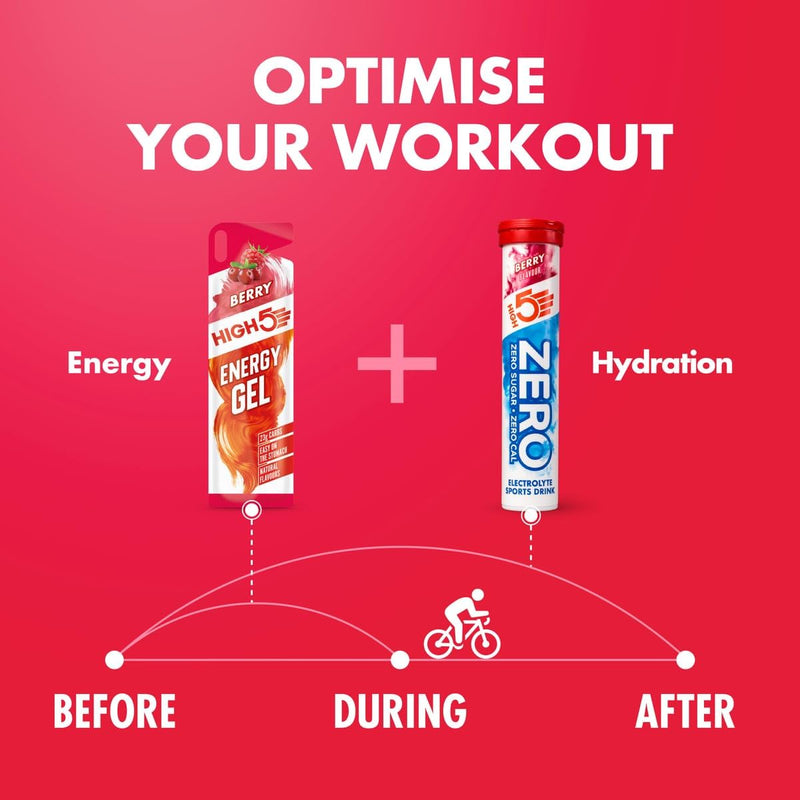 HIGH5 Hydration & Energy Bundle – Zero Electrolyte Tablets (Berry, 20) + Energy Gels (Berry, 20x40g) – Sugar Free Hydration, Vitamin C & Caffeine-Free Fuel for Endurance Performance