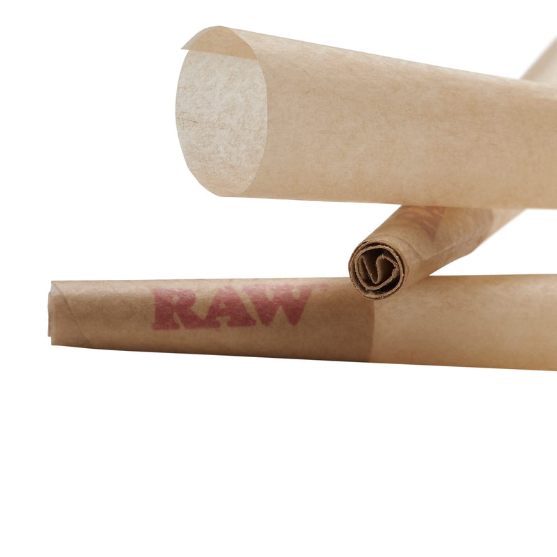 [Australia] - Raw Cones King Size Classic: 100 Pack - Patented Slow Burning Cones Rolling Papers & Tips - All Natural Raw Paper 