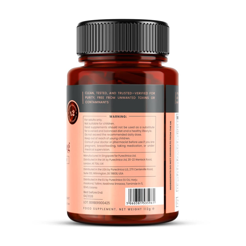 Double Strength Berberine Complex – 700mg Active Berberine x 60 Caplets – 2 Month Supply – with Dihydroberberine, Ceylon Cinnamon and Inositol