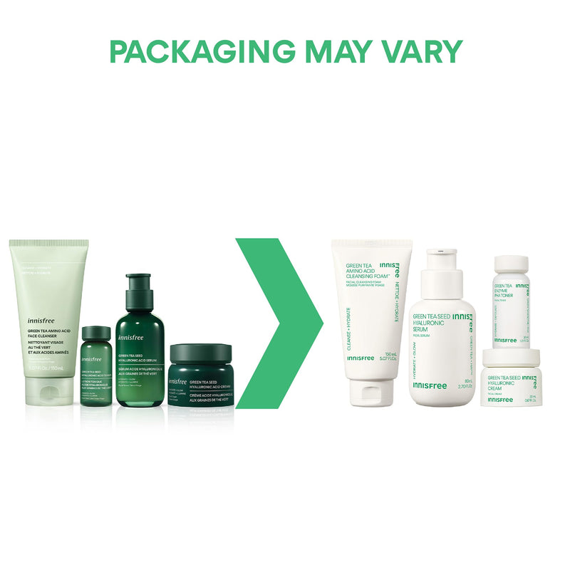 [Australia] - innisfree Hydration Heroes with Green Tea, Routine Kit with Korean Skincare Serum, Cleanser, Toner, and Cream (Packaging May Vary) 