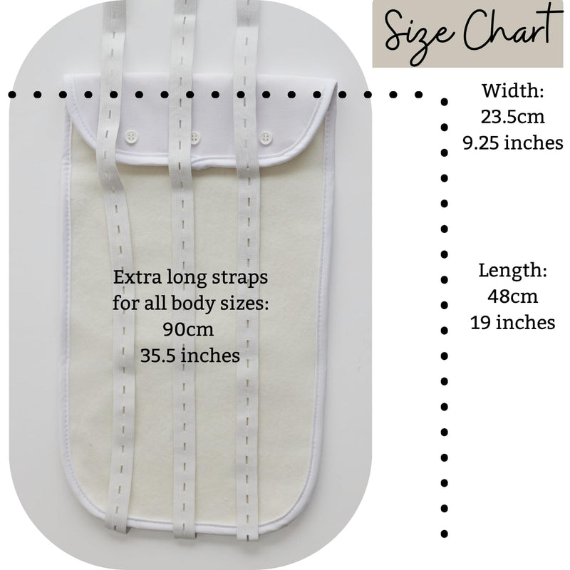Double Layered Organic Cotton Castor Oil Pack for Liver- heatless, Less-Mess, Reusable- Easy Button Closure with 3 Stretchy Straps for Optimal Comfort, Designed for All Shapes and Sizes.