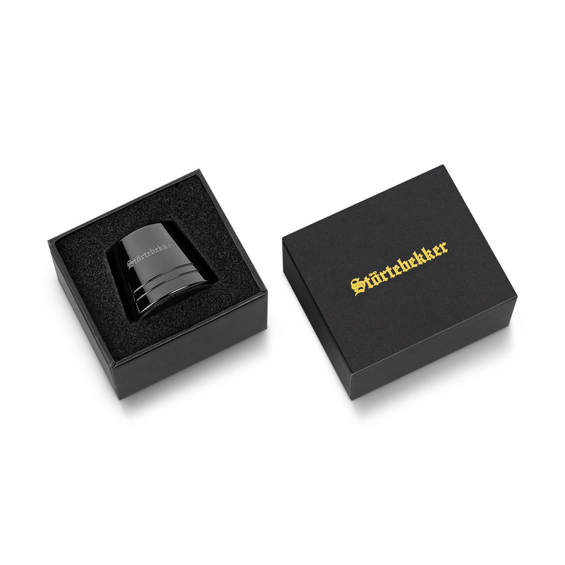 [Australia] - Störtebekker® Premium shaving stand 'Hamburg' made of stainless steel in black - suitable for (Störtebekker®) safety razors 'Hamburg' - high-quality accessories - non-slip base - solid stand - 125g #1 Black 