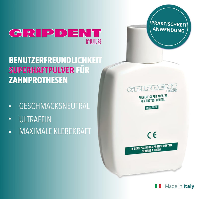 [Australia] - Gripdent Plus - super adhesive powder for dentures and dentures - non-irritating, easy to attach 