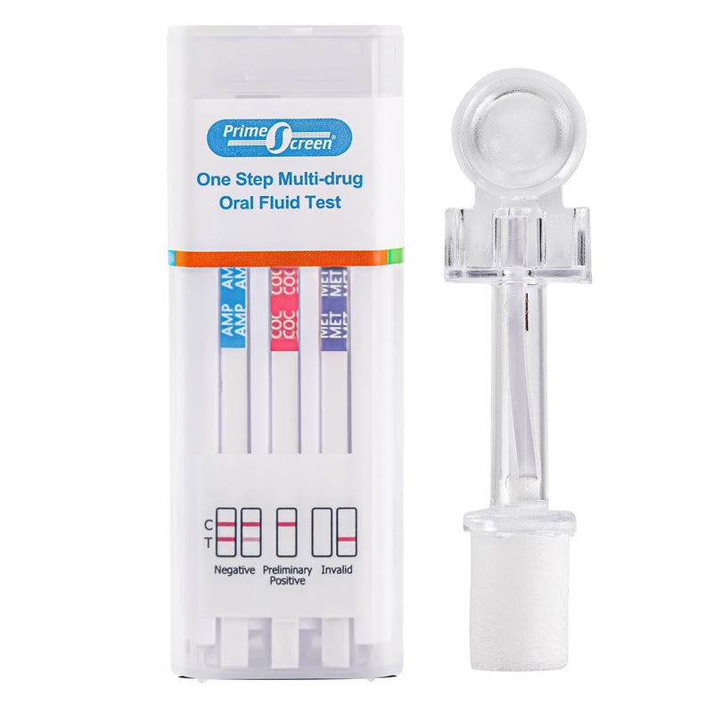 [Australia] - Prime Screen Saliva Drug Test 7 in 1 THC Saliva Test Rapid Drug Test Kit for Cannabis, Cocaine, Amphetamines, Opiates, Oxycodone, Phencyclidine, Methamphetamine Drug Test 