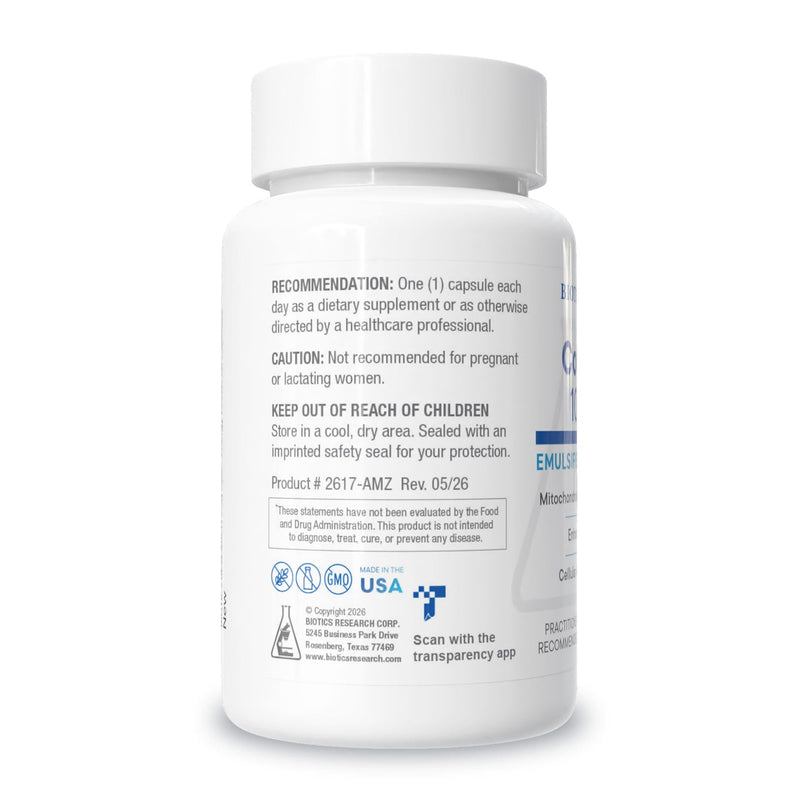 BIOTICS RESEARCH Coq-Zyme 100 Plus CoQ10 100mg, Vitamin B Complex 90 Caps | Emulsified Co Q10, High Absorption, Added B-Complex Vitamins, Heart Health, Healthy Energy Levels