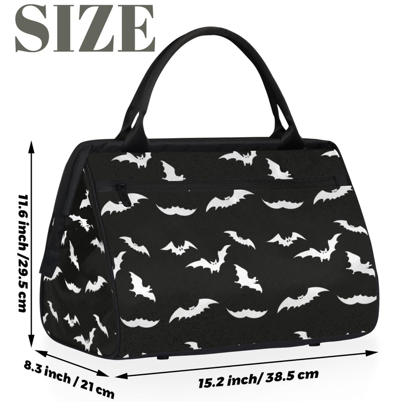 Black Bat Overnight Weekender Tote Bag for Women Travel Duffel Bags | Black Bat Cool Lightweight Foldable Sports Gym Bag Waterproof Carry On Luggage Weekender Bag for Traveling Gifts A:a Color:37