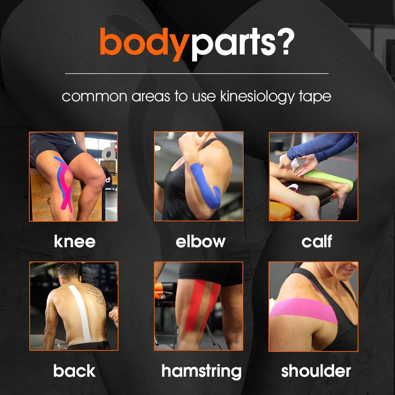 [Australia] - K35 Extra Long Kinesiology Tape Roll Black - 2in x 115ft Latex-Free Hypoallergenic Joint Muscle Sports Medical Injury Support 