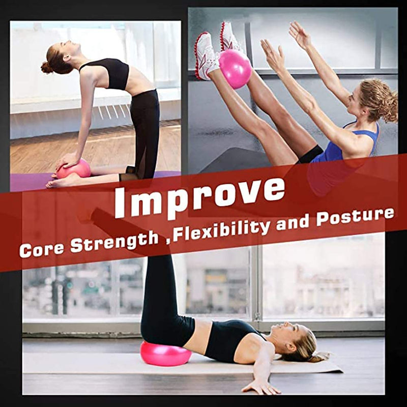 [Australia] - Small Pilates Ball 6 Inch Exercise Ball for Yoga Classroom Core Ball Barre Ball for Physical Therapy Balance Stretching with Pump Pink 