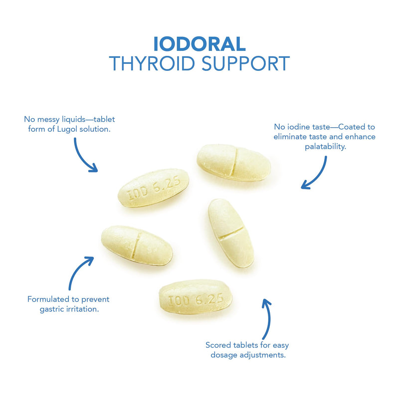 [Australia] - Iodoral 6.25 mg – Iodine Supplements for Thyroid Support, Potassium Iodide Tablets, Lugol Solution, Daily Vitamins and Minerals, High Potency Iodine Tablets – 90 Tablets 1-Pack 