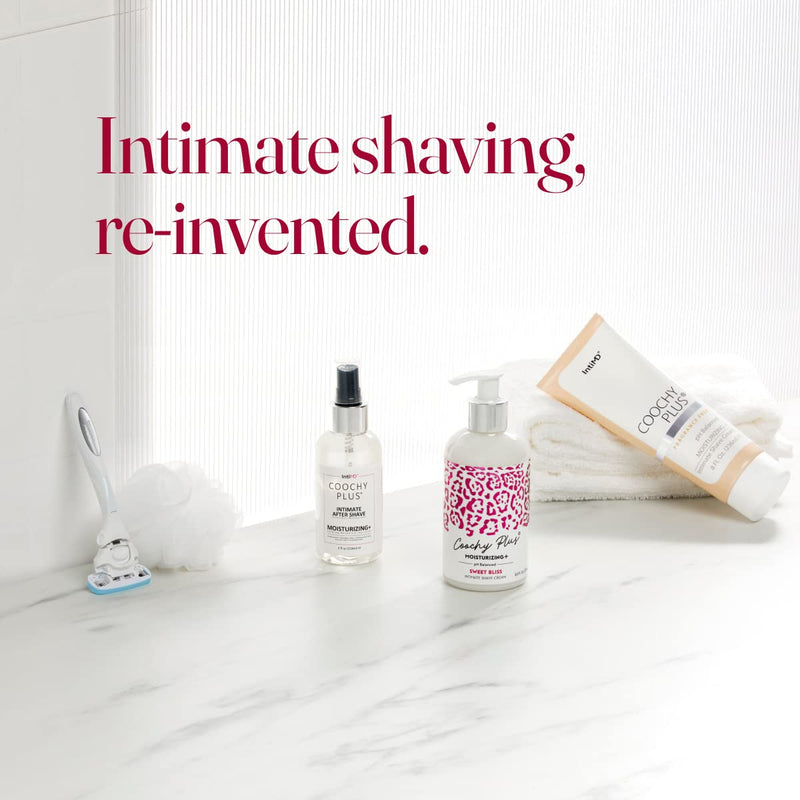 [Australia] - IntiMD Coochy Plus Intimate Shaving Complete Kit - Sweet Bliss & Organic After Shave Protection Soothing Moisturizer Mist - Antioxidant Formula Prevents Razor Burns, Itchiness & Ingrown Hair Sweet Bliss Shave Cream+After Shave Mist 1 Count (Pack of 1) 