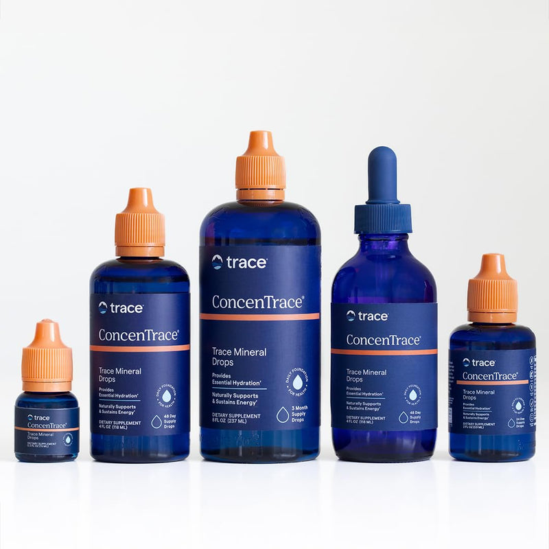 Trace Minerals ConcenTrace Mineral Drops | 118ml Glass Bottle, 48 Servings | Supports Energy, Digestion, Bone Health & Hydration, 70+ Ionic Trace Minerals