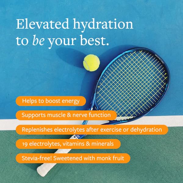 Clean Hydrate Electrolytes Powder, 19+ Vitamins, Energy, Lemonade, 21 Packs