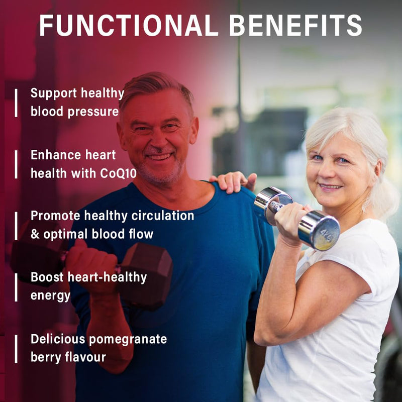 Beets Ultimate Heart Health Chews for Blood Pressure Support, with Beetroot Powder, CoQ10, B Vitamins & Grapeseed, Pomegranate Berry, 60 Soft Chews