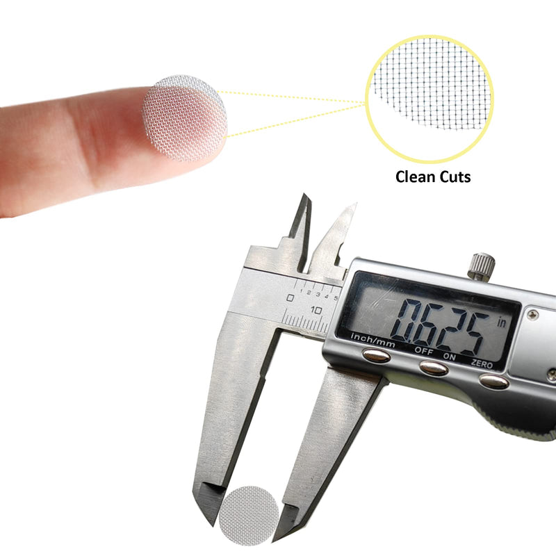 [Australia] - 500 Pieces 0.63 Inch Small Metal Pipe Screens, 5/8 in 100% Thicker Stainless Steel with 2 PCS Metal Portable 3 in 1 Cleaning Tool Mini Kit (Silver) 0.6inch 