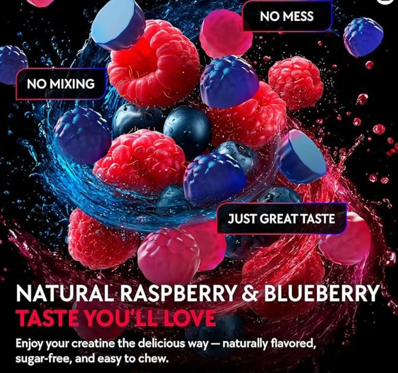 Creatine Monohydrate Gummies, 8000mg, 120 Count, Sugar Free, Advanced Complex with BCAA, L-Carnitine, Taurine