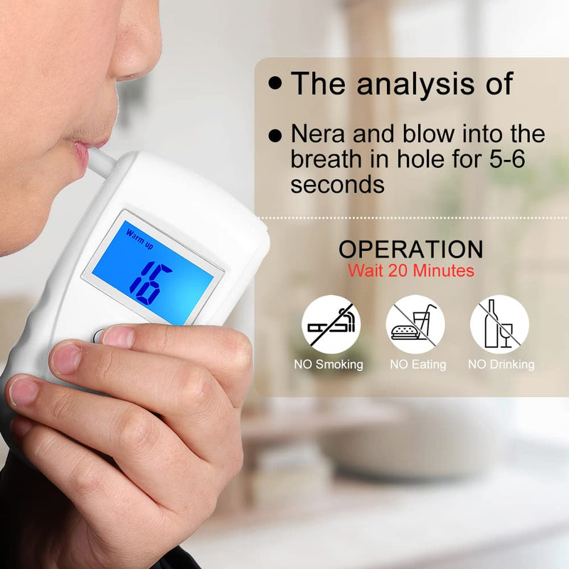 [Australia] - Ketone Breath Tester, Ketosis Meter, Keto Breathalyzer with 10pc Mouthpieces(mmol/L Display Units) Black-a 